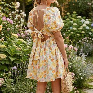 NWT - MAISON ME Vibrant Floral Dress - Size L